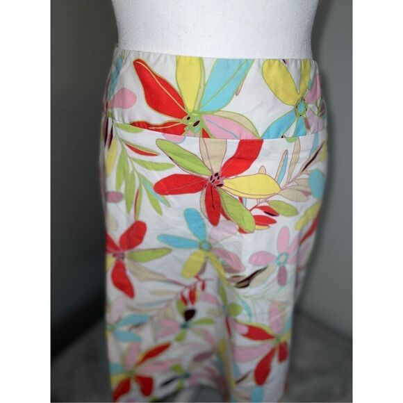 Women’s Floral Spring Cotton Midi Colorful Skirt 14 - Picture 2 of 10